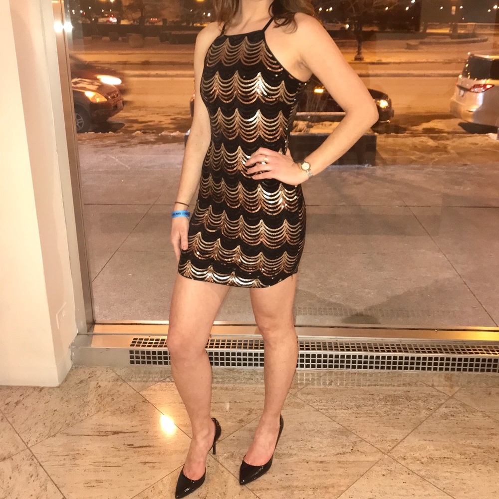 Glitter NYE mini dress
